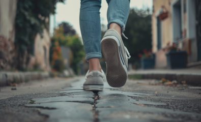 Person walking with Plantar Fasciitis