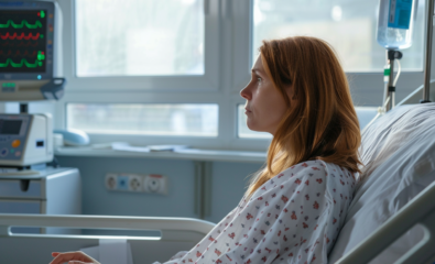 Woman with pneumonia