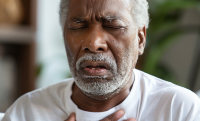 Man with chest pain
