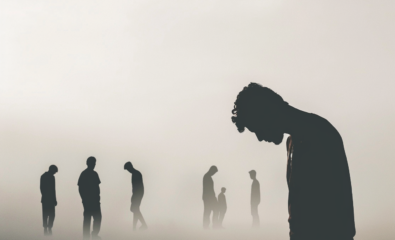 Person feeling distant from others