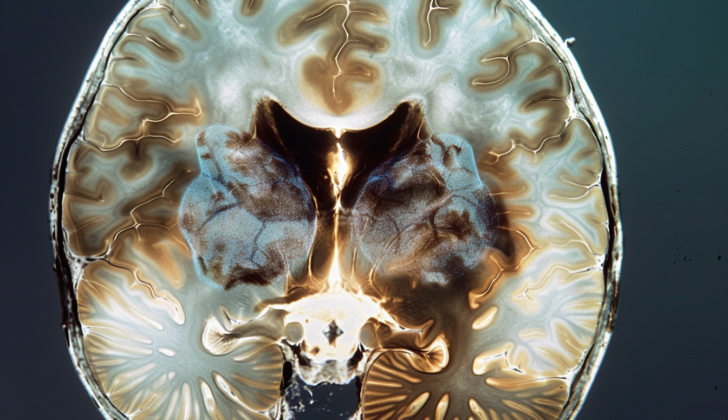 Brain infected with Amebic Meningoencephalitis