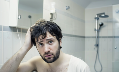 Man who is concerned about penile swelling