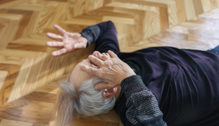Person having a stroke