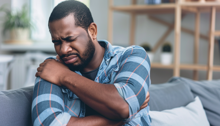 Man experiencing shoulder pain