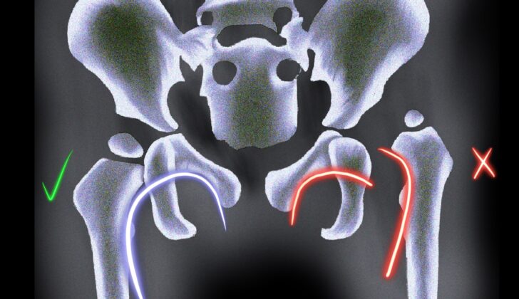 Shenton Line. Any disruption of the line indicates a hip abnormality.