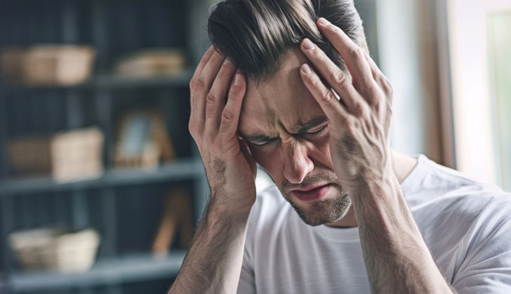 Man with headache