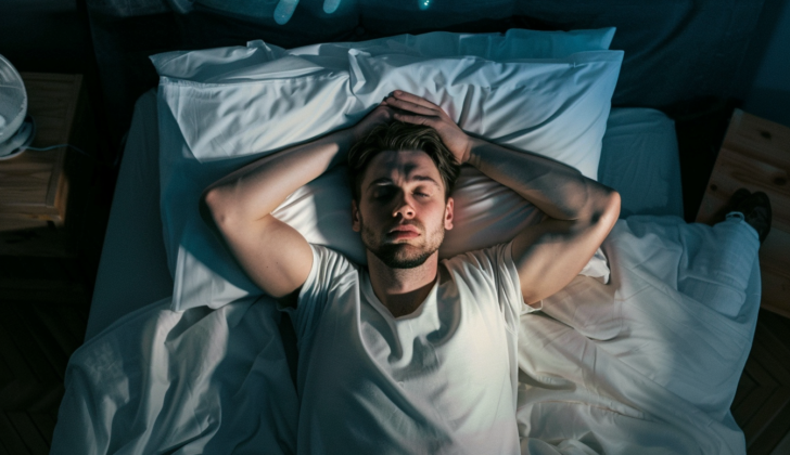 Man with sleep apnea who keeps awakening during sleep