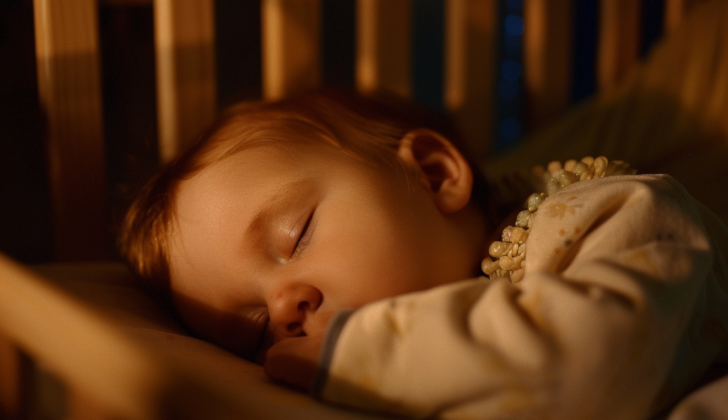 Baby sleeping in crib
