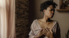 Woman with chest pain