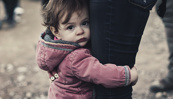 Child at mothers hip