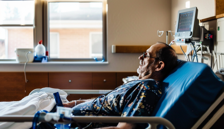Man in hospital