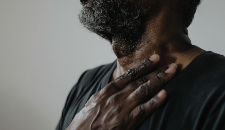 Man experiencing shortness of breath