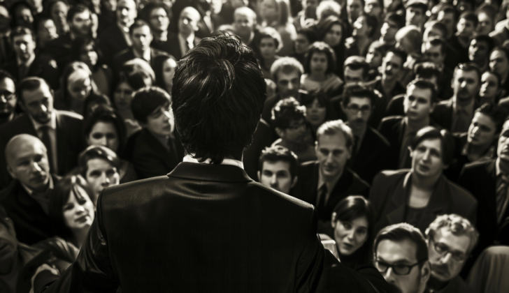 Man that is the center of attention