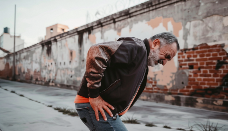 Man experiencing pain