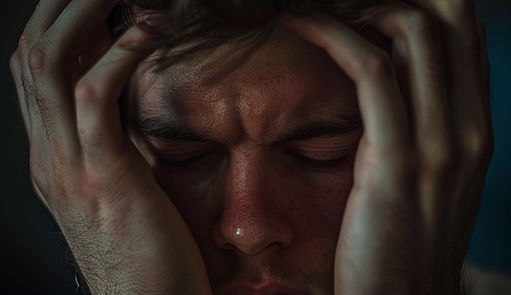 Man with acute headache