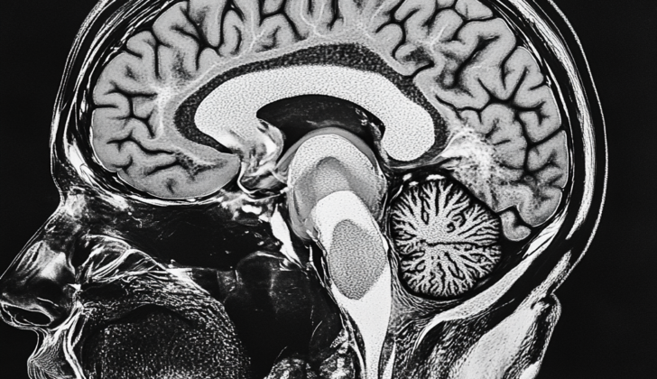 MRI image of a brain with hypothalamic hamartoma