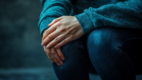 Person with knee pain