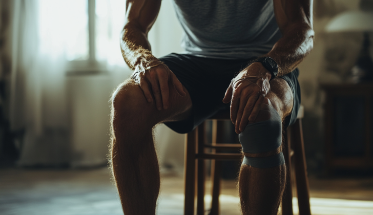 Man with Knee Meniscal Tear