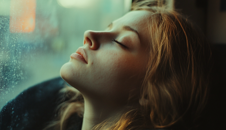 Woman with Motion Sickness in a car