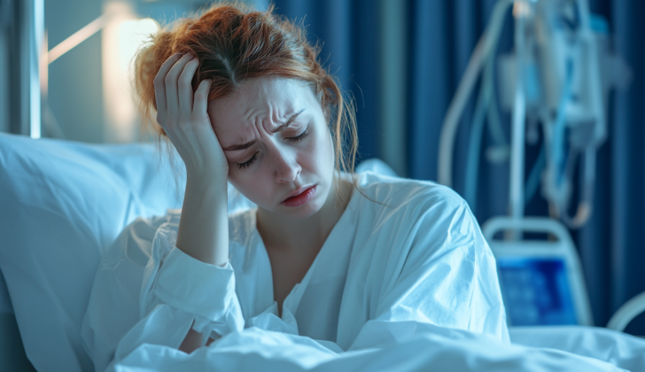 Woman with Postoperative Nausea