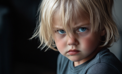 Angry child with a Temper Tantrum