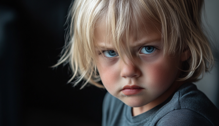 Angry child with a Temper Tantrum