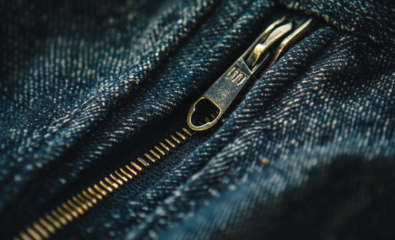 Zipper on jeans