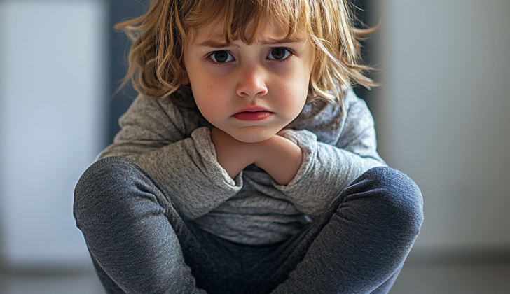 Child in distress due to incontinence