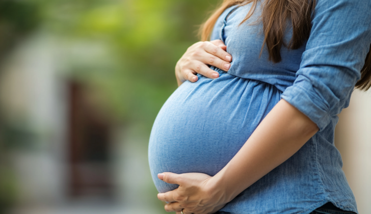 Woman in late stages of pregnancy