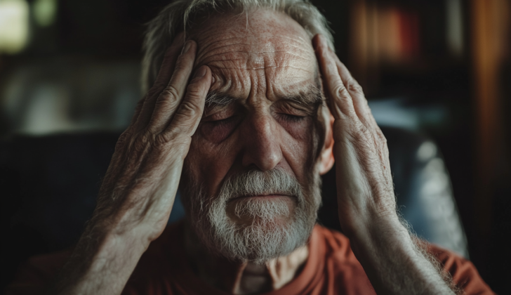Spontaneous Intracranial Hypotension, man with a headache