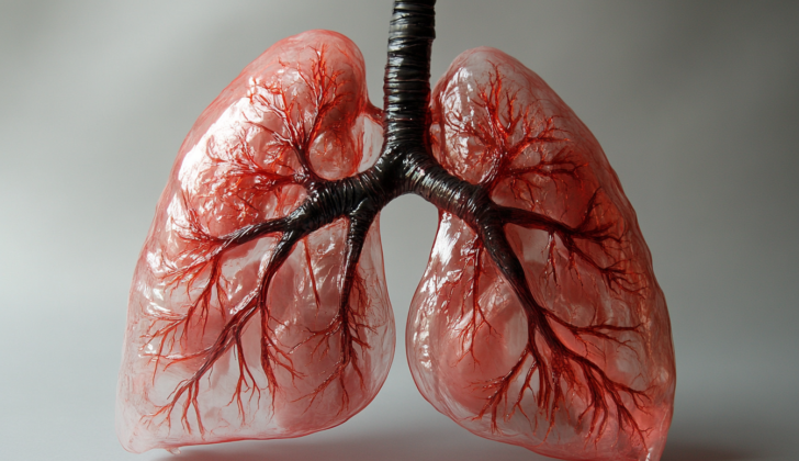 Depiction of human lungs