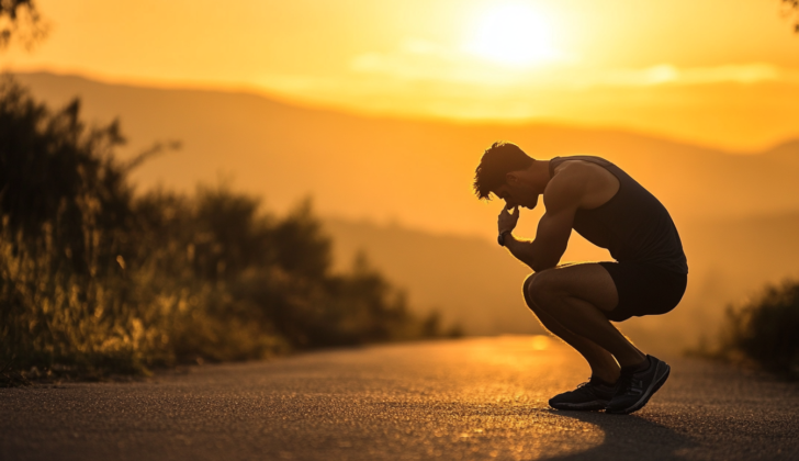 Person struggling exercising