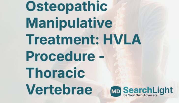 Osteopathic Manipulative Treatment: HVLA Procedure - Thoracic Vertebrae