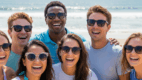 Group of people wearing sunglasses