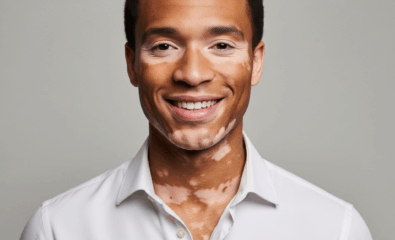 confident person with vitiligo