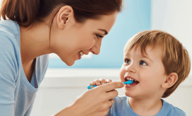 Parent and child practicing speech sounds together during daily activities