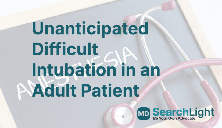 Unanticipated Difficult Intubation in an Adult Patient