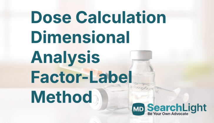 Dose Calculation Dimensional Analysis Factor-Label Method