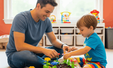 Pretend flower planting activity perfect for modeling /fl/ sound words like “flower,” “flip,” and “flop.”