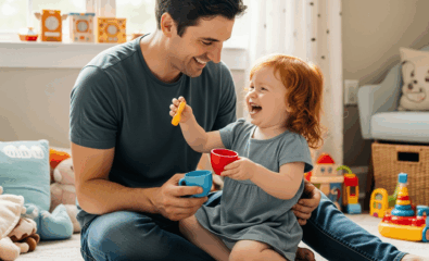 Parent using food play to help child overcome being a picky eater