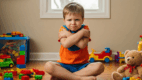 A frustrated preschooler after hearing "No"