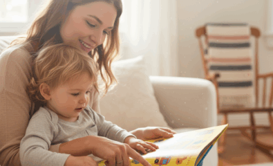 Reading together supports joint attention, vocabulary, and social connection.