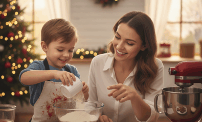Cooking together creates chances to practice sequencing and new describing words
