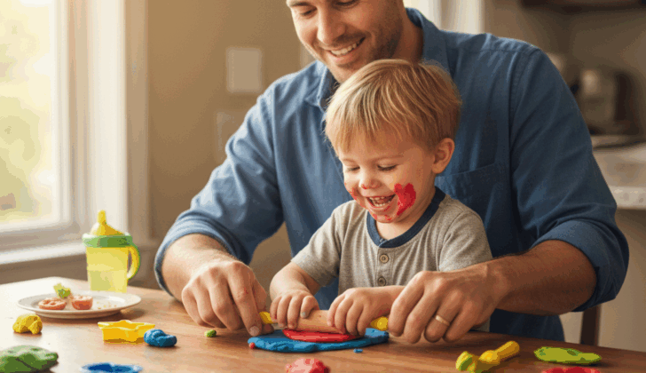Simple narration helps children connect words with actions and ideas.