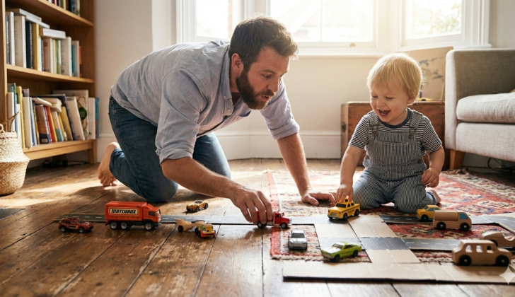 Commenting during pretend play encourages spontaneous talking