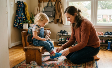 Repeating the same words during routines helps children learn faster.