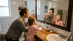 Everyday routines like toothbrushing are perfect for short mirror speech moments.