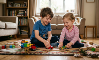 Cooperative play helps children build communication and social skills.