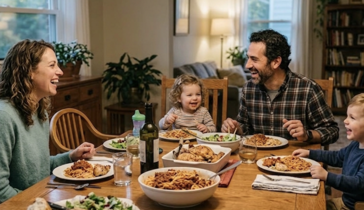 Family building emotional awareness through daily conversations.