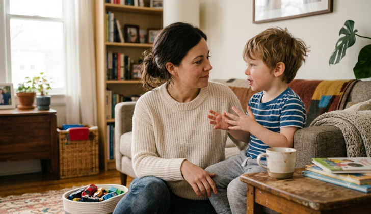 Conversation skills develop through everyday back-and-forth interactions with supportive adults.